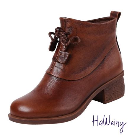 leather ankle boots for women