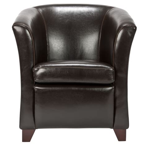 leather barrel chair