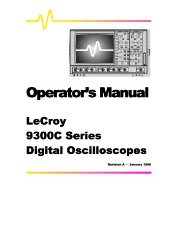 lecroy 9300c series user user guide Doc