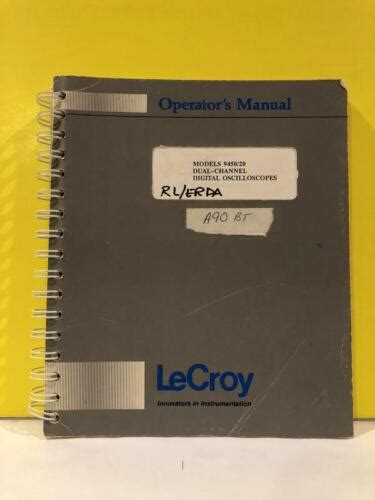 lecroy 9420 9450 operator user guide Doc