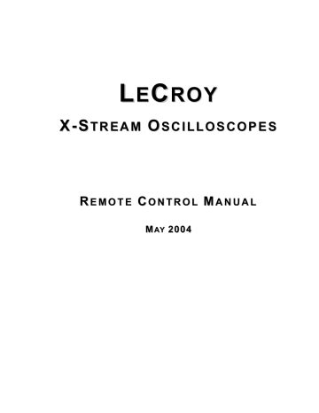 lecroy wavesurfer remote control user guide Epub