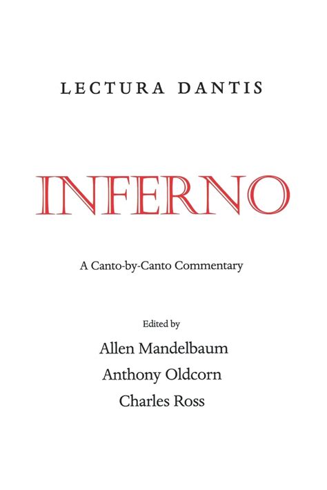 lectura dantis inferno a canto by canto commentary Doc