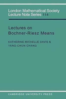 lectures on bochner riesz means lectures on bochner riesz means Reader