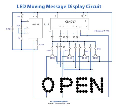 led moving message display circuit Reader