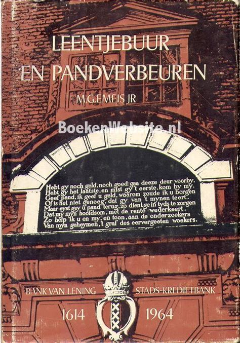 leentjebuur en pandverbeuren bank van lening 1614 stadskredietbank 1964 PDF