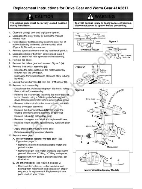 legacy garage door opener owners manual PDF