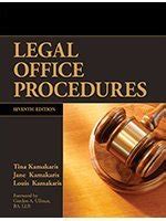 legal office procedures 7th edition answer manual Reader