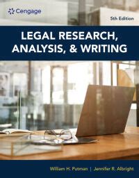 legal research analysis and writing 5th edition Epub