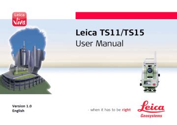 leica ts15 user manual Reader