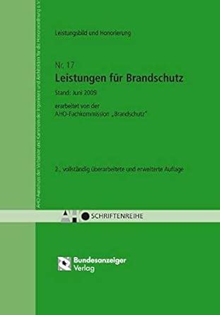 leistungen f r brandschutz erarbeitet aho fachkommission Reader