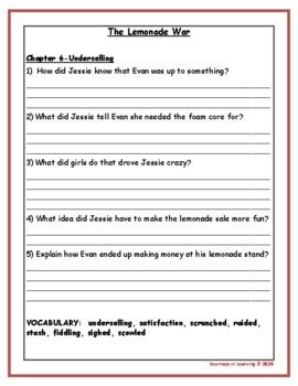 lemonade war chapter questions Epub