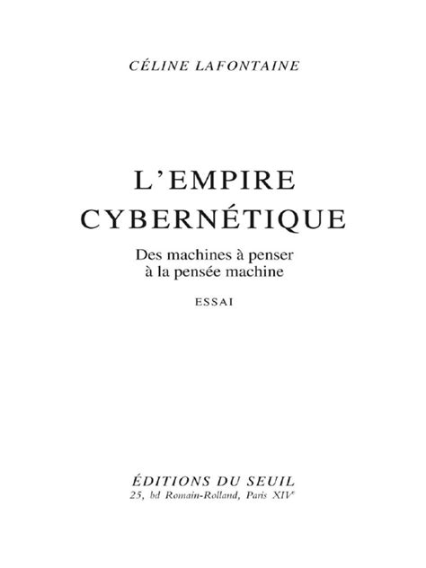 lempire cybernetique des machines Doc