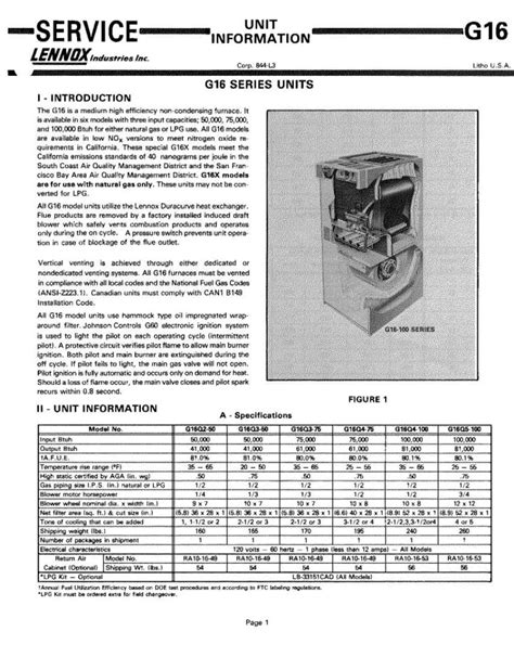 lennox conservator iii g16 manual Kindle Editon