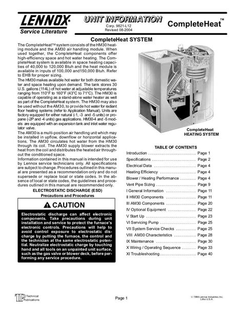 lennox service manual furnace Reader