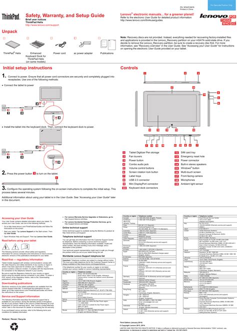 lenovo thinkpad helix user guide Doc
