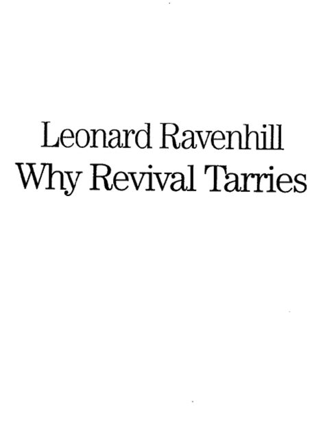 leonard ravenhill why revival tarries pdf PDF