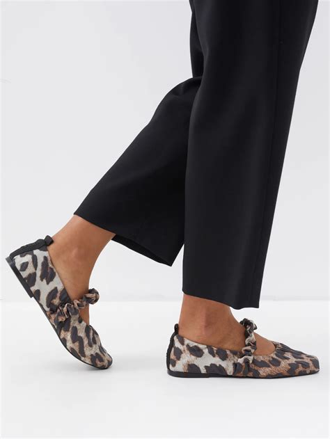 leopard ballet flats