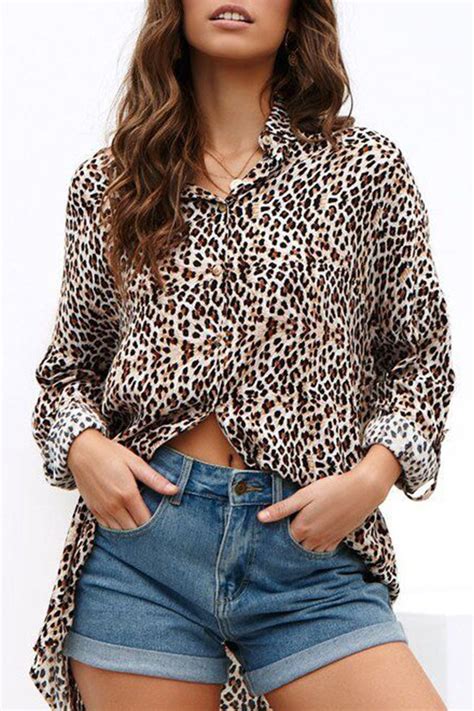 leopard print button shirt