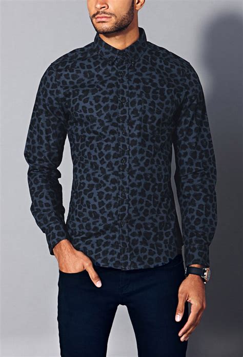 leopard print shirt men