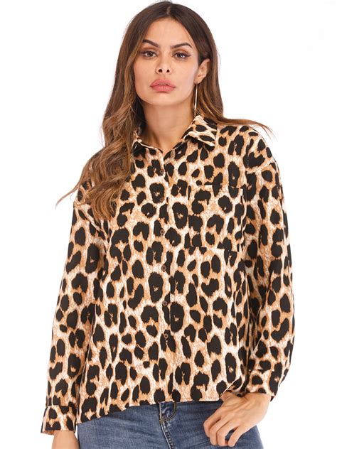 leopard print women's shirts