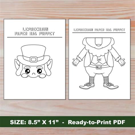 leprechaun paper bag puppet Reader