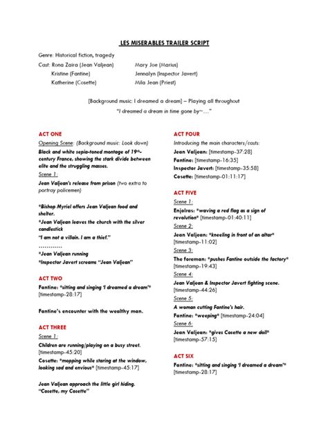 les miserables school edition script script PDF