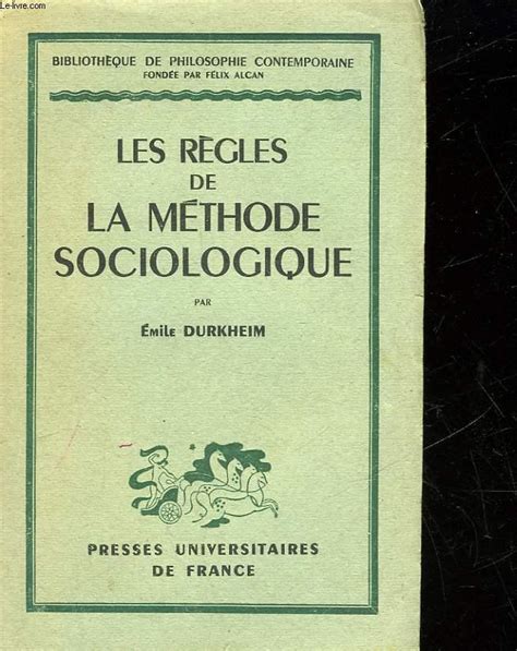 les regles de la methode sociologique monde Doc