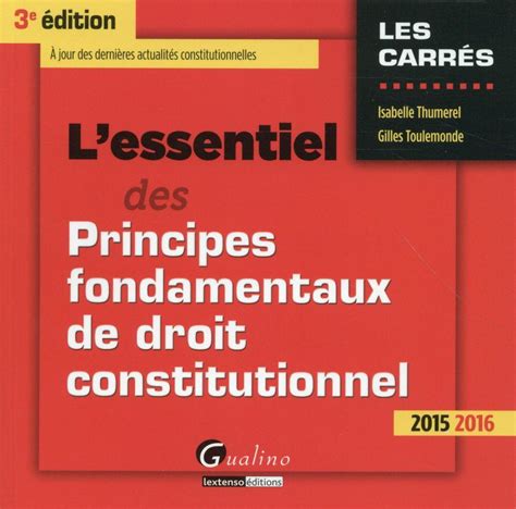 lessentiel droit constitutionnel 2015 2016 g n rale Doc
