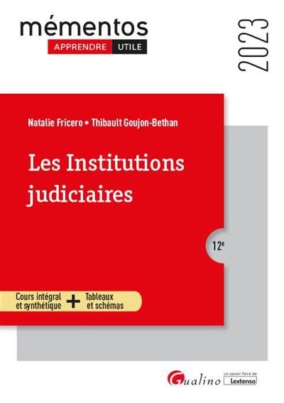 lessentiel institutions judiciaires natalie fricero PDF