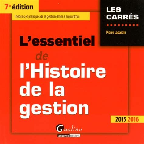 lessentiel lhistoire gestion 2015 2016 labardin PDF