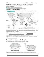 lesson 161 workbook a darwins voyage of discovery answer key Reader