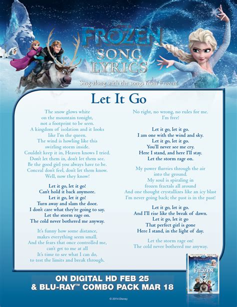 Let It Go English Lyrics