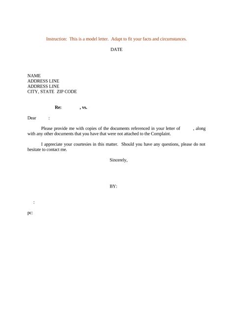 letter requesting signature documents Doc