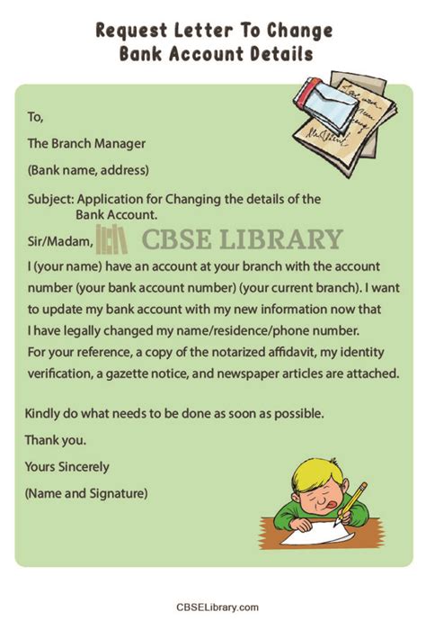 letter to inform change of bank account Epub