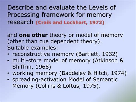 levels of processing a framework for memory research