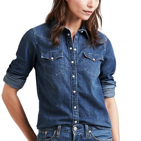 levis denim shirt womens