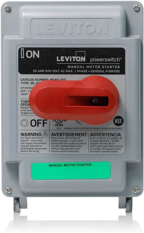 leviton manual motor starter PDF