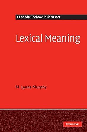 lexical meaning cambridge textbooks in linguistics Reader