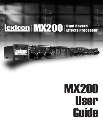 lexicon mx200 user guide PDF