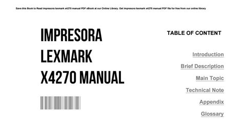 lexmark x4270 manual espanol PDF