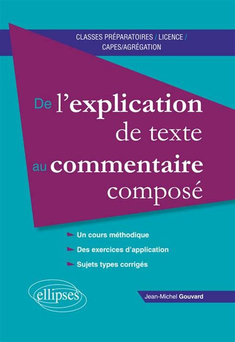 lexplication texte commentaire compos Epub