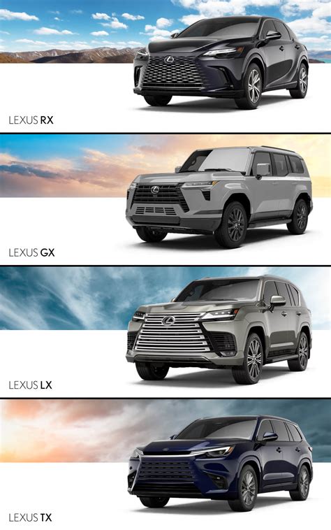 Lexus Models Chart