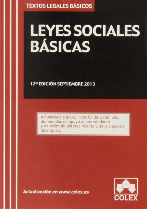 leyes sociales basicas 13ª edicion textos legales basicos PDF