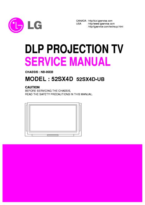 lg 52sx4d ub manual PDF