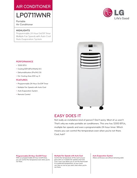 lg air conditioners manuals Doc