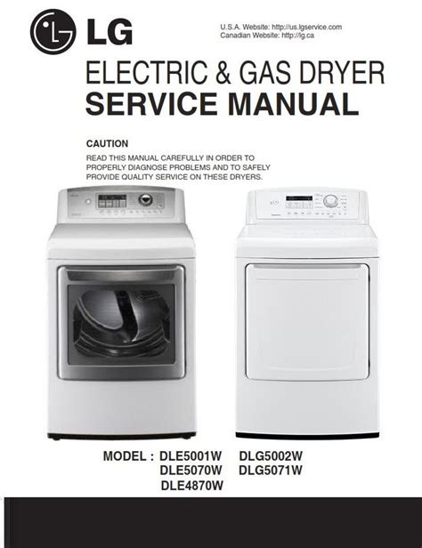 lg dryer dle5001w manual PDF