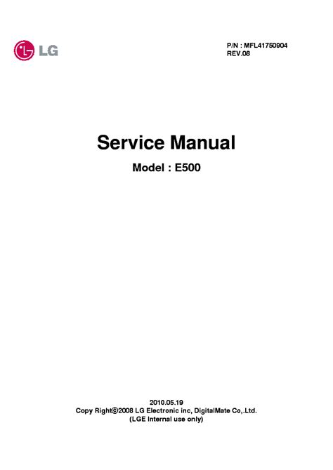 lg e500 notebook service manual user guide PDF