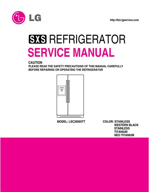 lg refrigerator lsc26905tt manual PDF