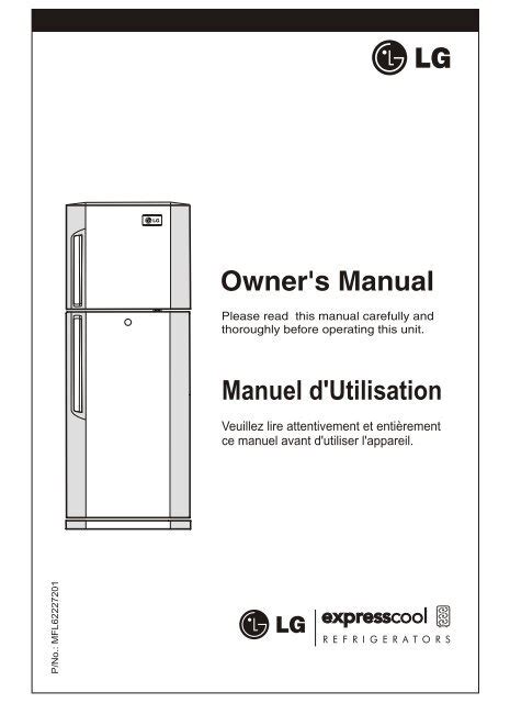 lg refrigerator user guide PDF