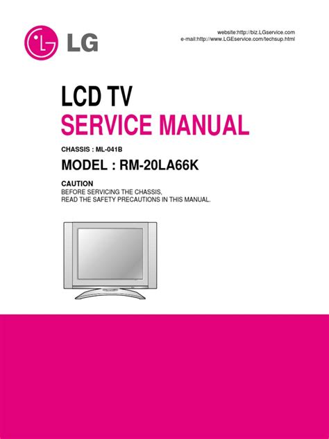 lg rm 20la66k service manual user guide Doc